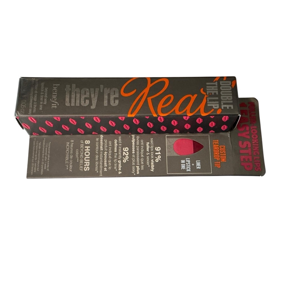Benefits cosmetics they’re real double the lip Pink thrills 0.05 oz - Picture 2 of 7